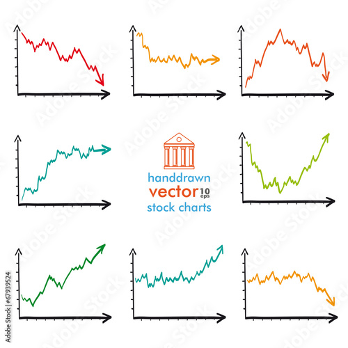 Handdrawn Market Charts Situations