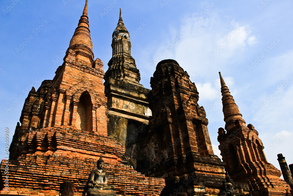 Sukhothai historical park at Sukhothai province in Thailand