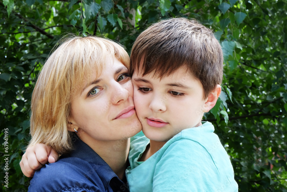 Son Hugs Mom Son Hugs Mom