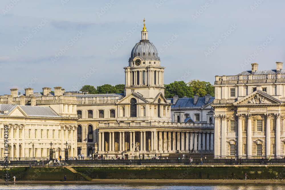 View of Old Royal Naval College (1873) building. London, England