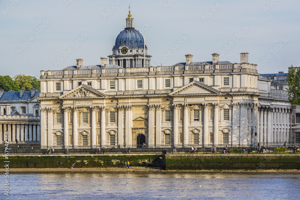 View of Old Royal Naval College (1873) building. London, England