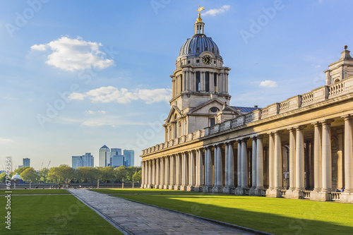 View of Old Royal Naval College (1873) building. London, England photo