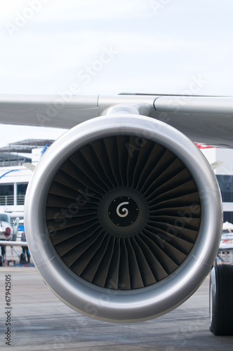 Engine of passenger airplane