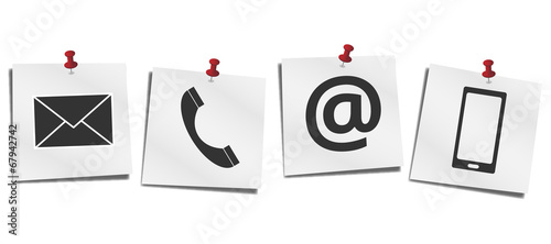 Kontakt Icons Postit