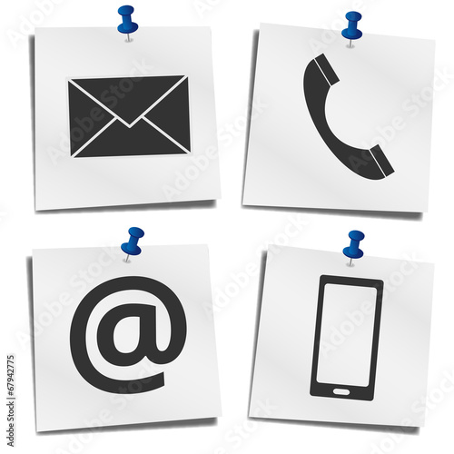Kontakt Icons Postit