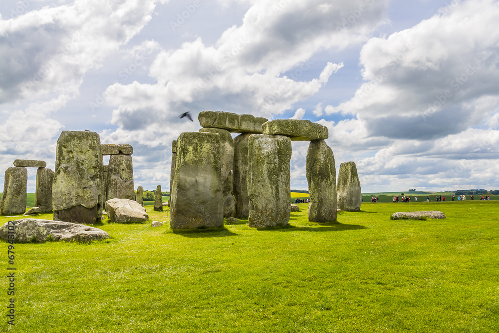 Naklejka premium Ancient prehistoric stone monument Stonehenge near Salisbury, UK