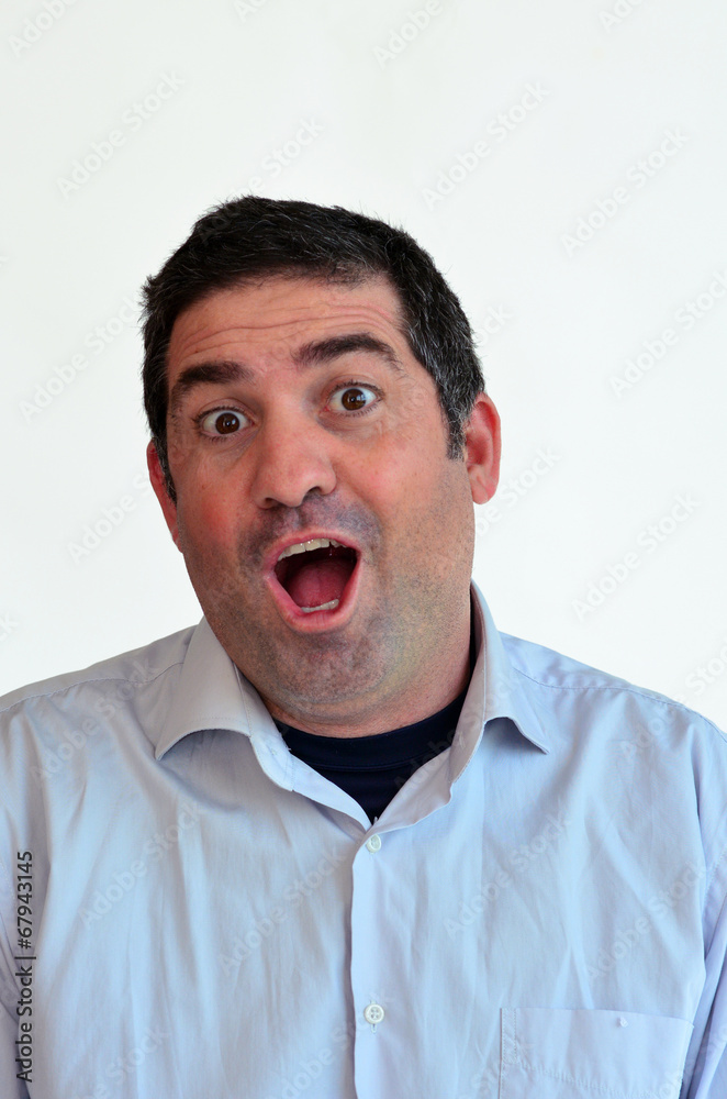 Man surprised face expression Man surprised face expression