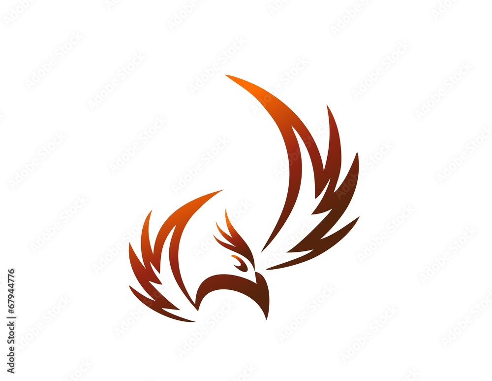 Naklejka premium bird logo,phoenix flying,wings icon symbol