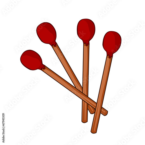 matches isolated illustration