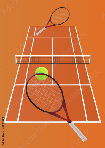 Tennis game - imaginary game between two players