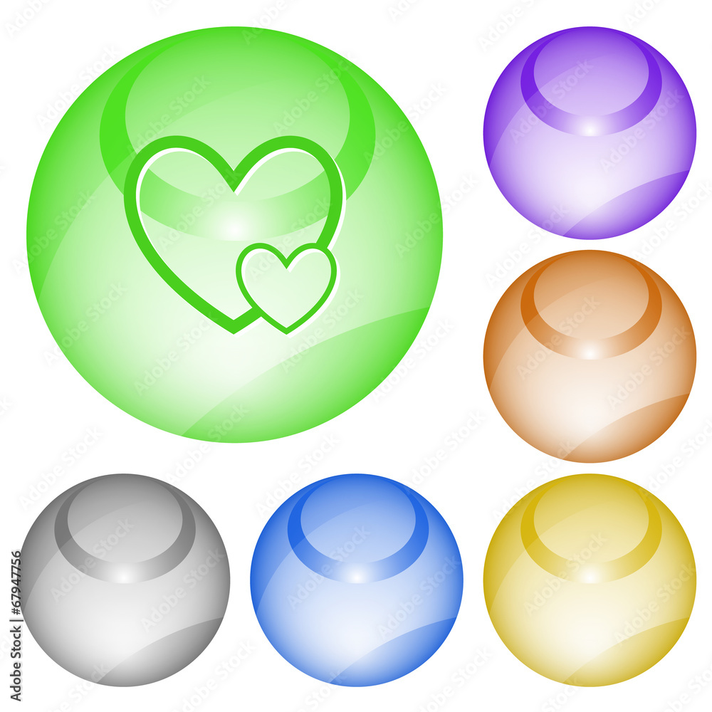 Careful heart. Vector interface element. Careful heart. Vector interface element.