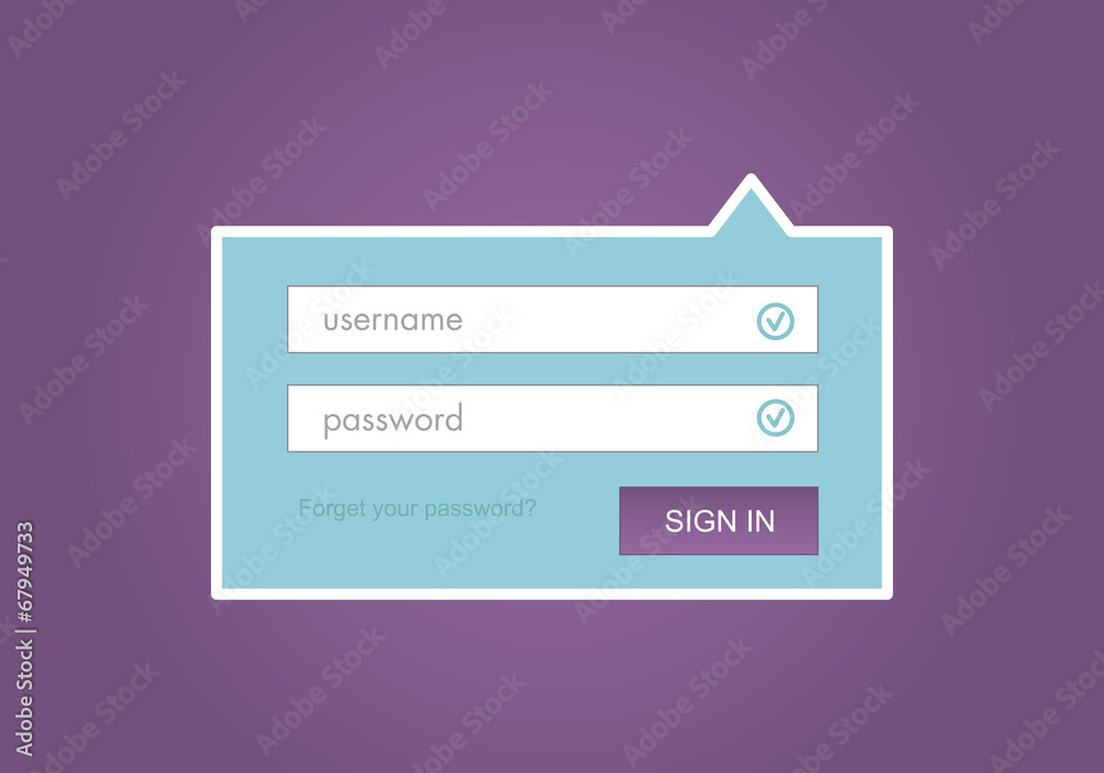Vector login form