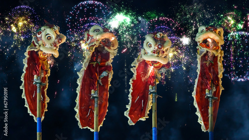 Lion Dance in Bangkok China...