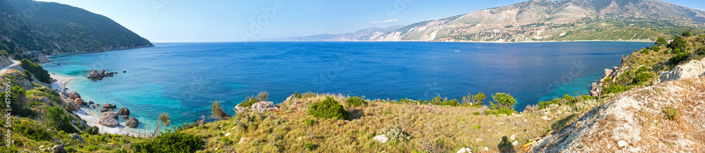 Atheras bay panorama (Kefalonia, Greece).