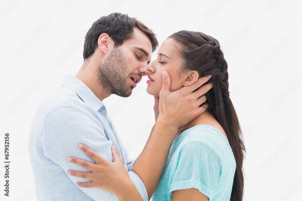 Attractive young couple about to kiss Attractive young couple about to kiss