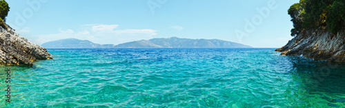 Summer view of Ithaka island  Greece 