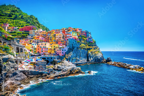 Canvastavla Beautiful colorful cityscape