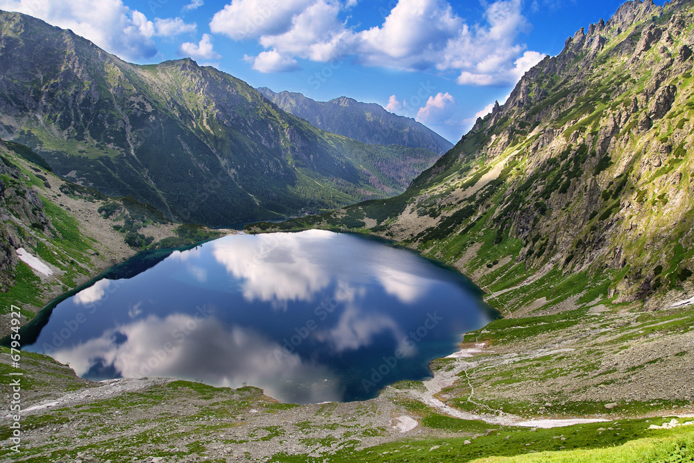 Tatra mountains and Eye of the Sea in Poland - obrazy, fototapety, plakaty 