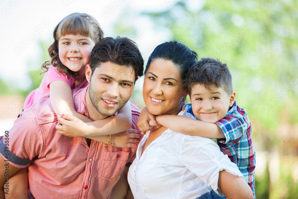 Cute family portrait Cute family portrait