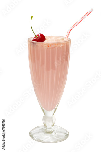 milkshake with cherry