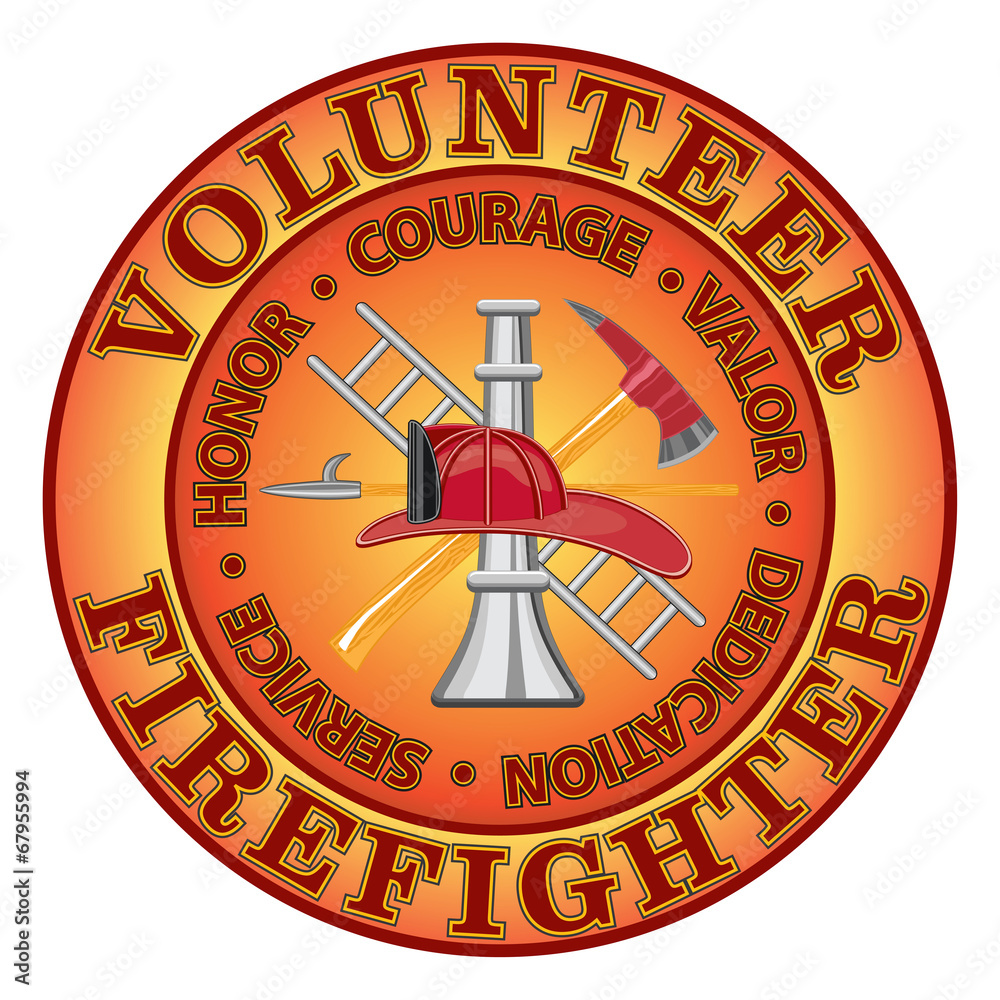 Obraz premium Volunteer Firefighter Courage