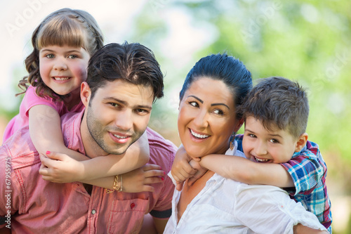 Cute family portrait