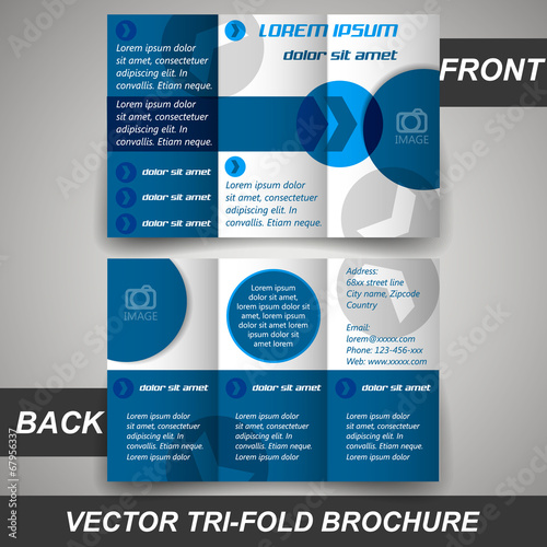 Tri fold corporate business store brochure, cover design