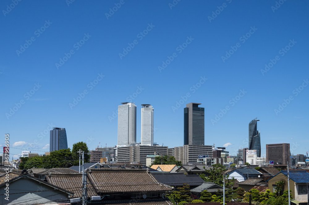 Obraz premium 向野橋から見た名駅高層ビル群