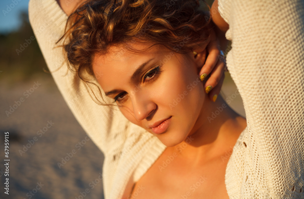 Fototapeta premium Sensual model is posing