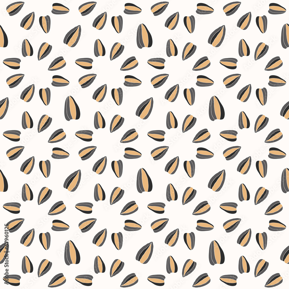 Seamless pattern with sunflower seeds Seamless pattern with sunflower seeds