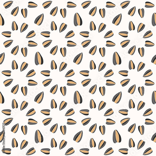 Seamless pattern with sunflower seeds
