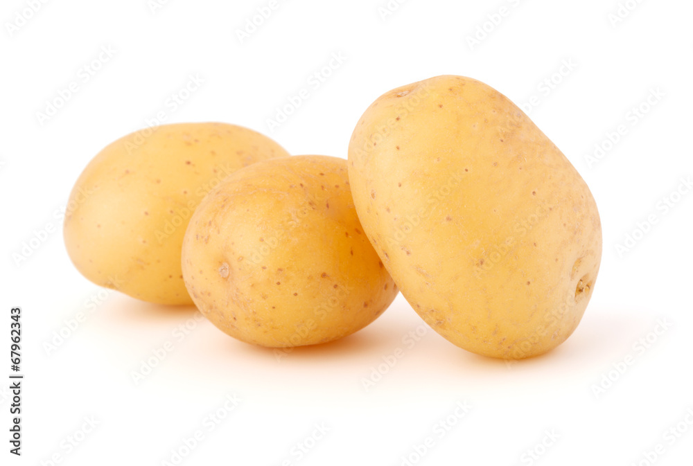 new potato tuber isolated on white background cutout