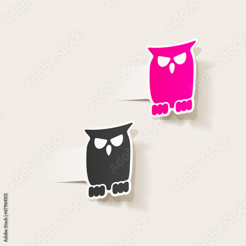 realistic design element: owl
