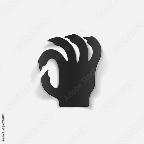 realistic design element: hand