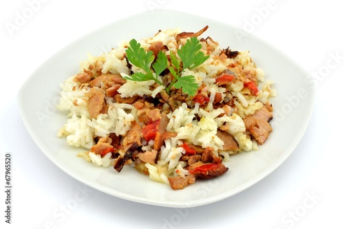 dish with rice