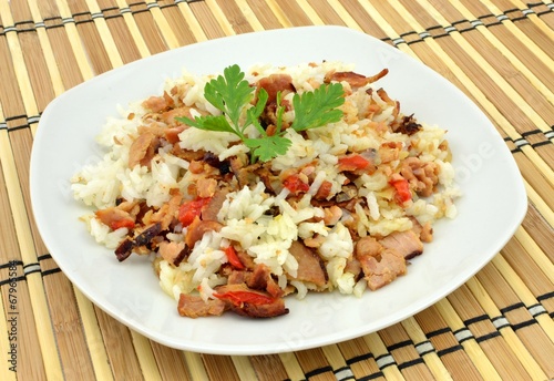 dish with rice