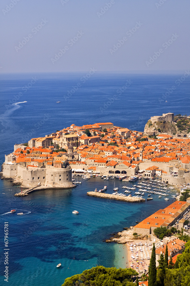 Fototapeta premium Spektakularny, malowniczy wspaniały widok na Dubrownik w Chorwacji