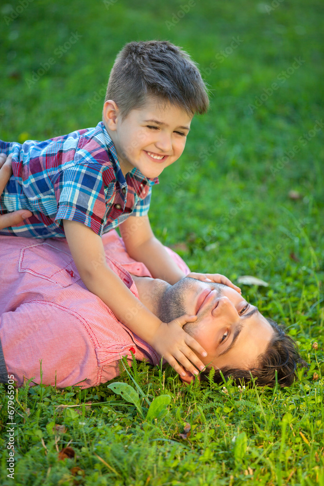 happy father and son happy father and son
