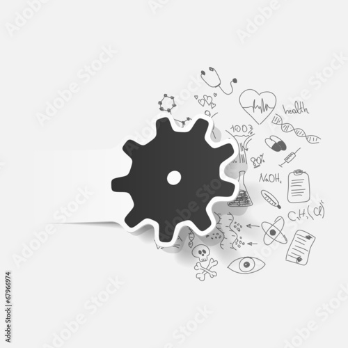 Drawing medical formulas: cogwheel