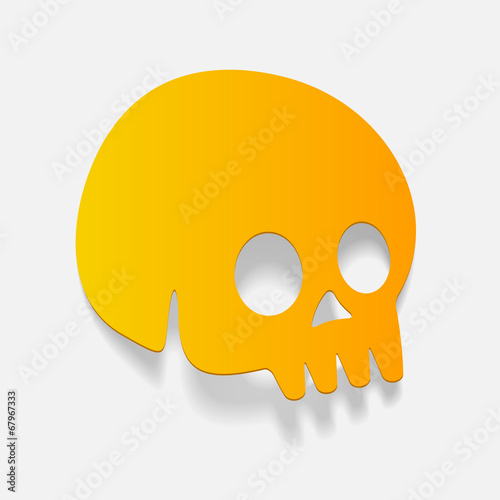 realistic design element: skull