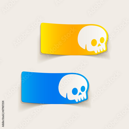 realistic design element: skull