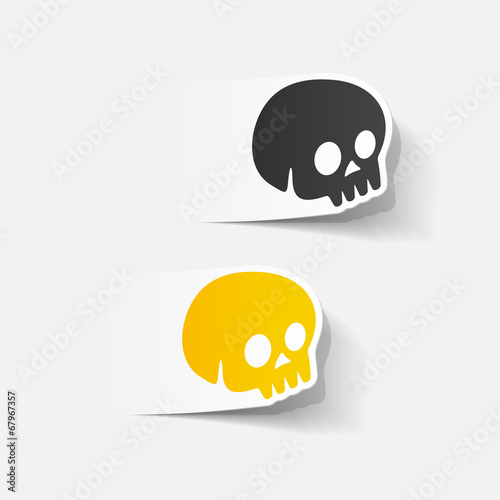 realistic design element: skull