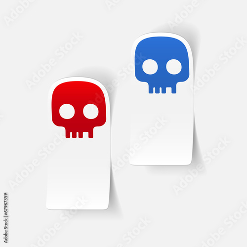 realistic design element: skull