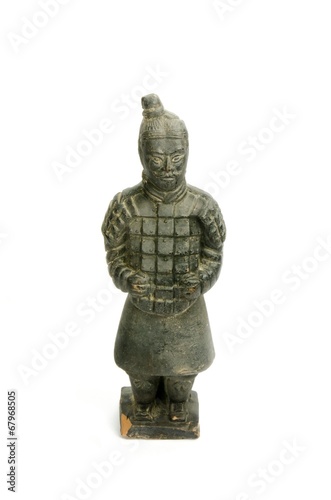 Sculpture of a chinese soldier - isolated