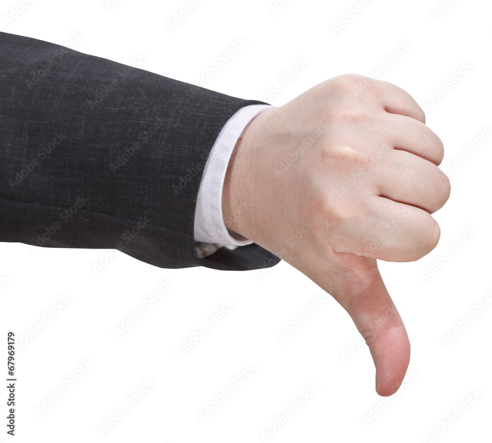 side view of thumbs down sign - hand gesture side view of thumbs down sign - hand gesture