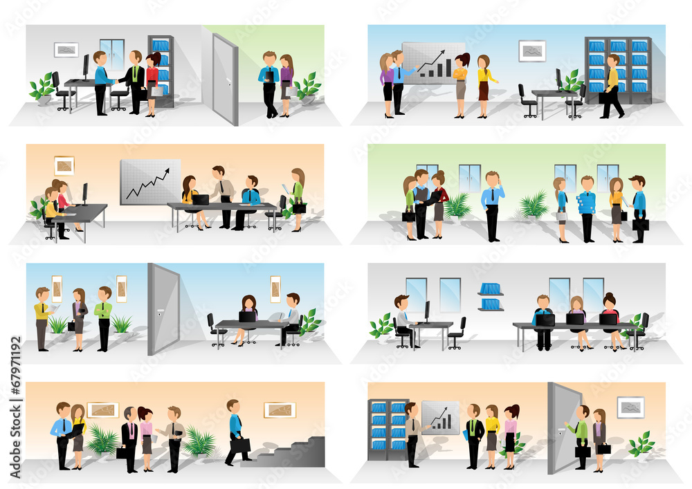 Business People Set - Isolated On White Background Business People Set - Isolated On White Background