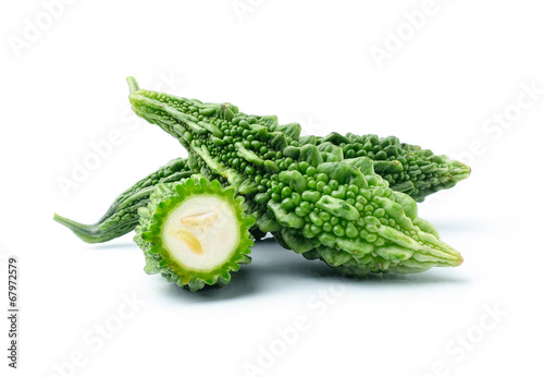 Bitter melon isolated on white background