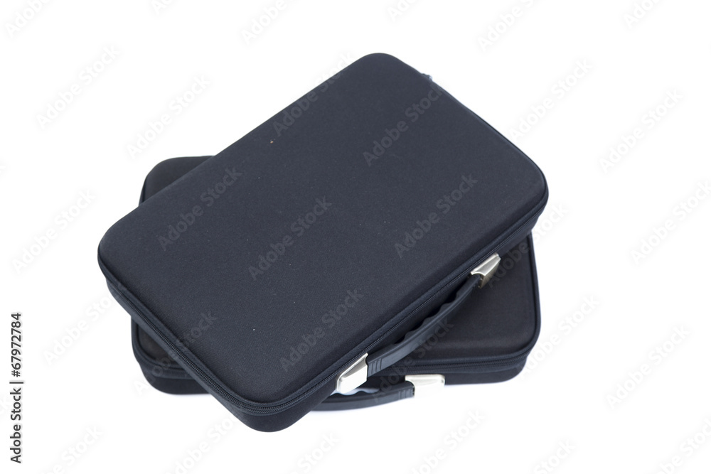Black briefcase overlapping. Black briefcase overlapping.