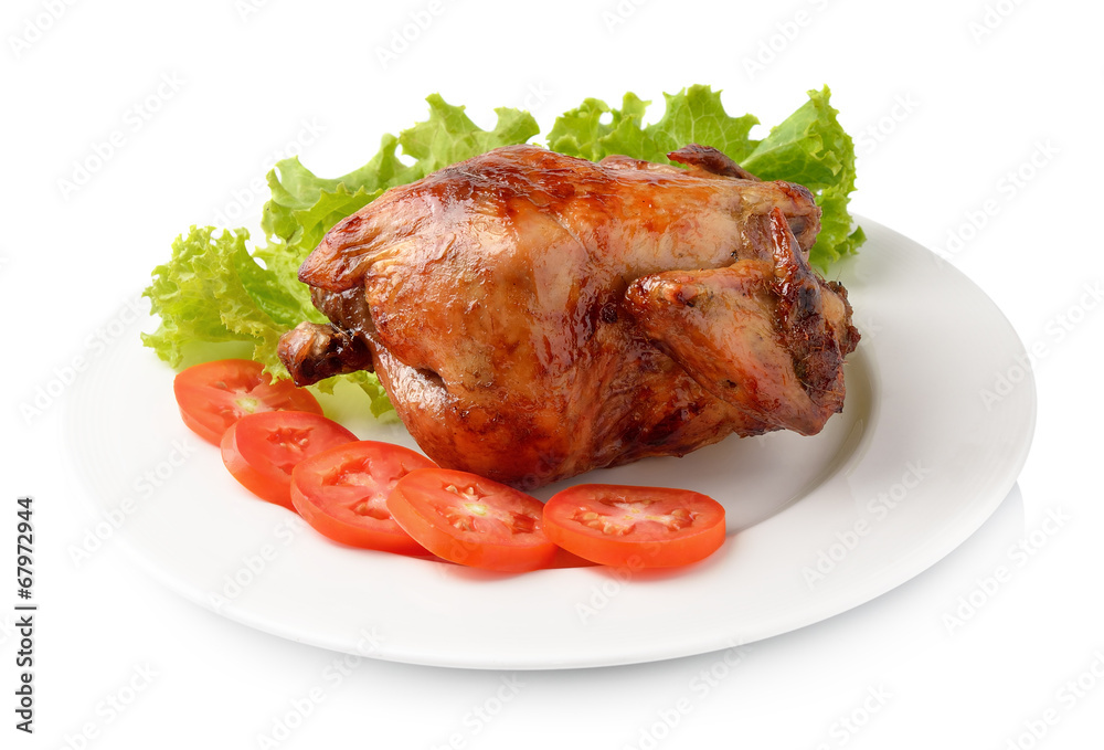 Roasted chicken seasoned with herbs Roasted chicken seasoned with herbs