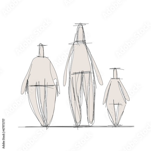 Abstract sketch family for your design